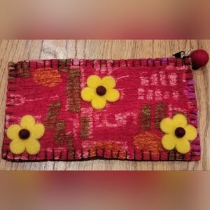 Handmade Felted Clutch Purse Made in Nepal